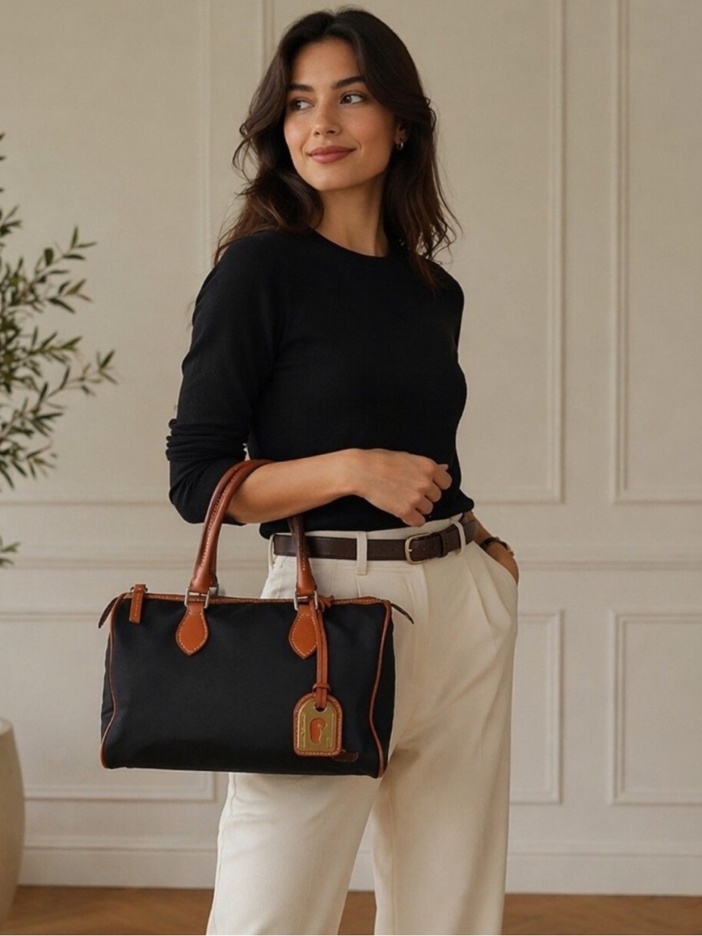 Dooney & Bourke Nylon Black Satchel